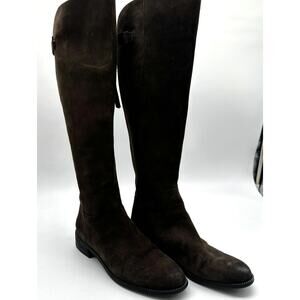 Franco Sarto Brindley tall Suede dark brown size 10 riding boot